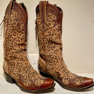 Double D Women’s Cowgirl boots - Leopard